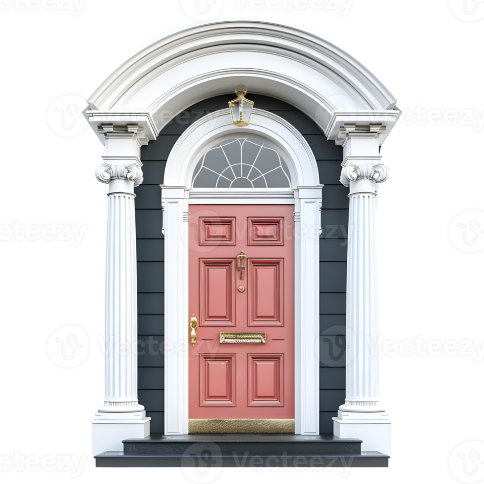 AI generated 3D Rendering of a House Front Door on Transparent Background - Ai Generated png
