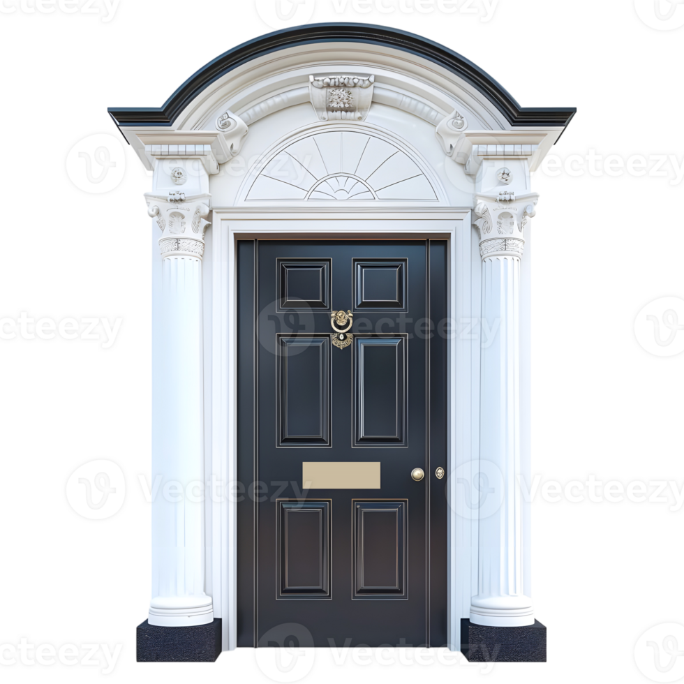 AI generated 3D Rendering of a House Front Door on Transparent Background - Ai Generated png