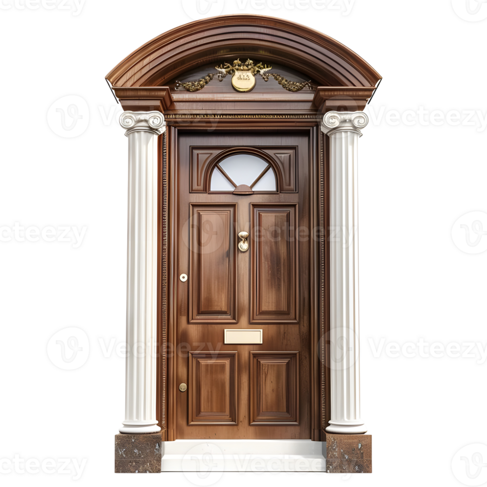 AI generated 3D Rendering of a House Front Door on Transparent Background - Ai Generated png