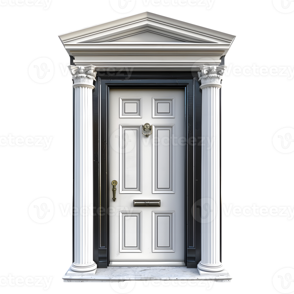 AI generated 3D Rendering of a House Front Door on Transparent Background - Ai Generated png