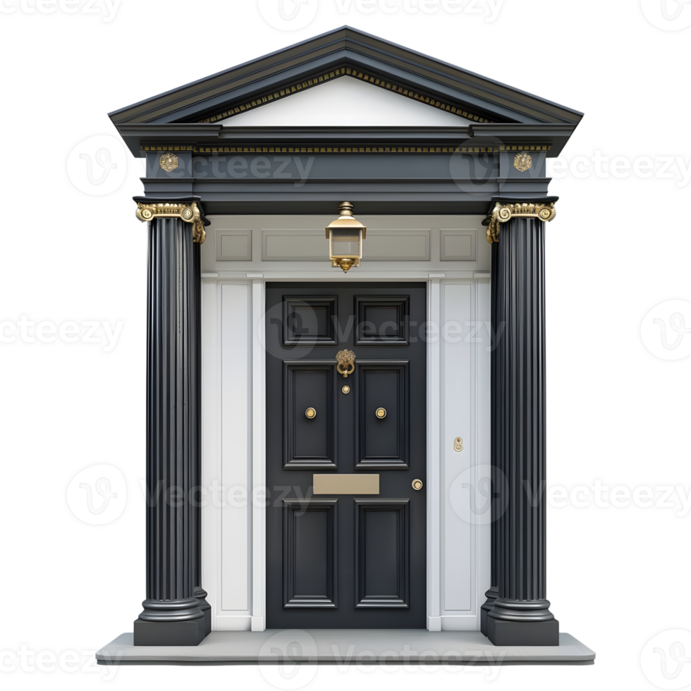 AI generated 3D Rendering of a House Front Door on Transparent Background - Ai Generated png