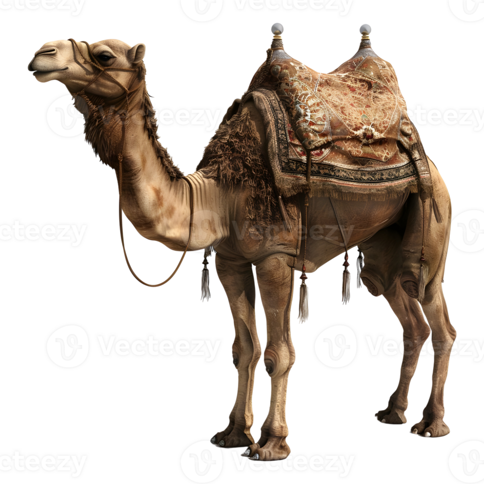 AI generated 3D Rendering of a Arabian Camel on Transparent Background - Ai Generated png