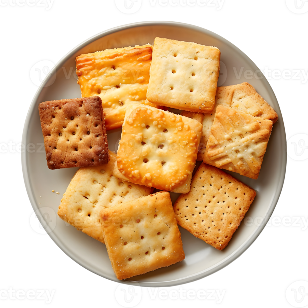 AI generated 3D Rendering of a Different Biscuits in a Plate on Transparent Background - Ai Generated png