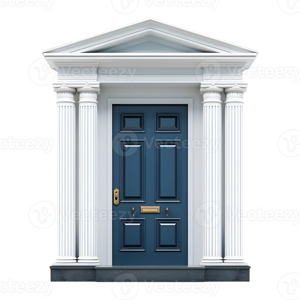 AI generated 3D Rendering of a House Front Door on Transparent Background - Ai Generated png