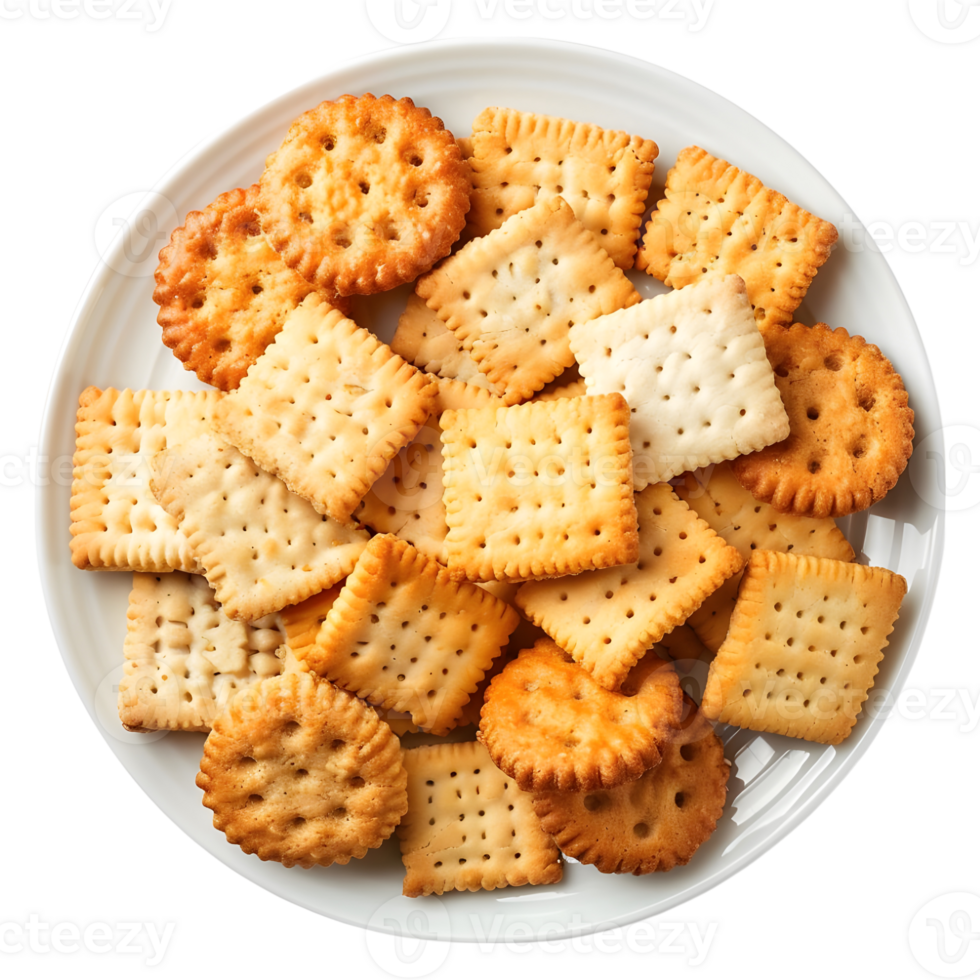 AI generated 3D Rendering of a Different Biscuits in a Plate on Transparent Background - Ai Generated png