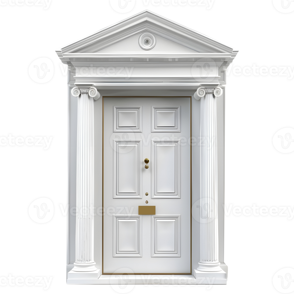 AI generated 3D Rendering of a House Front Door on Transparent Background - Ai Generated png