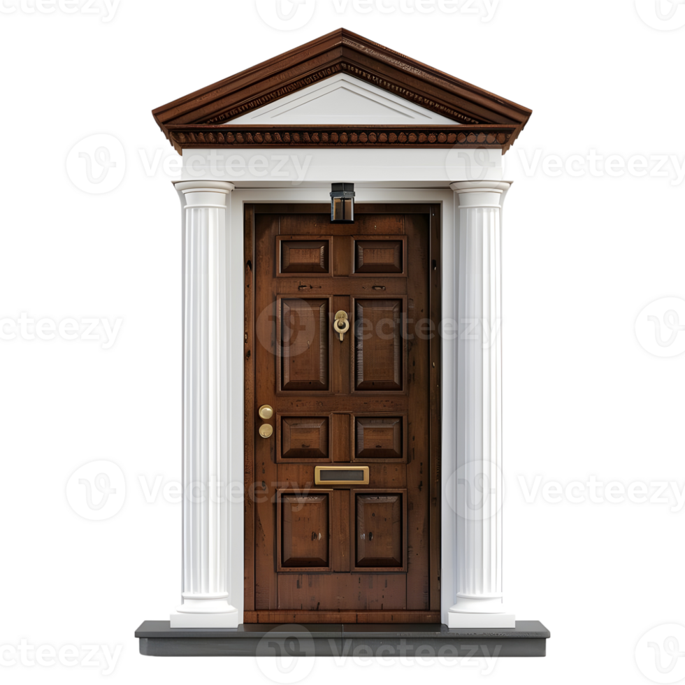 AI generated 3D Rendering of a House Front Door on Transparent Background - Ai Generated png