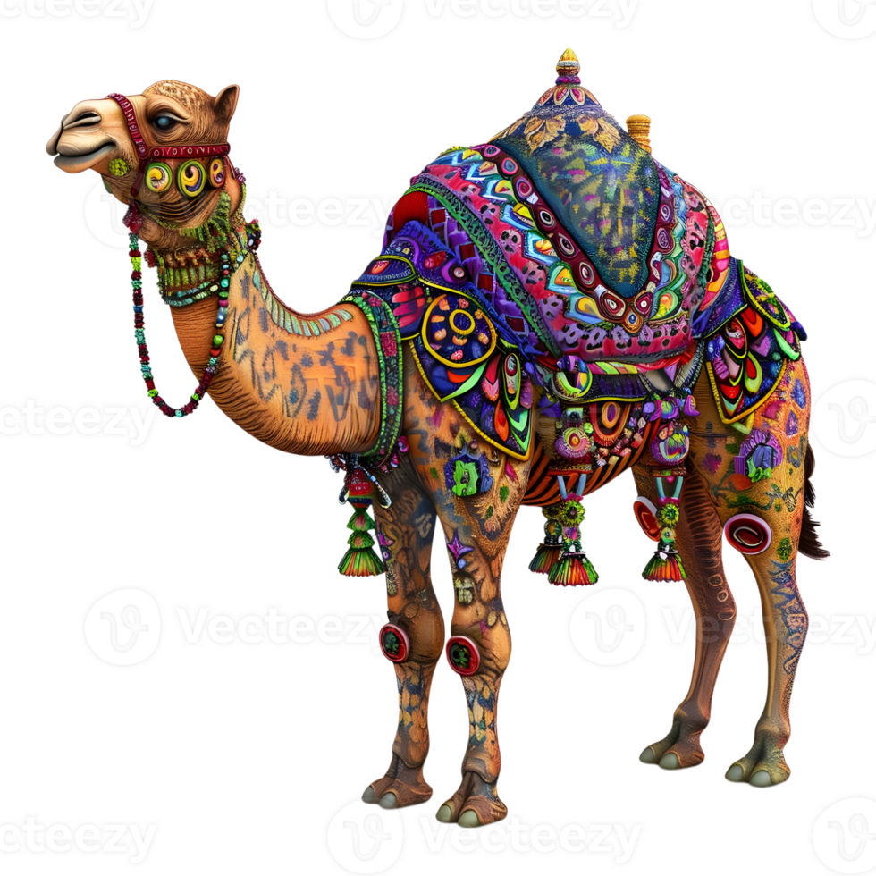 AI generated 3D Rendering of a Arabian Camel on Transparent Background - Ai Generated png