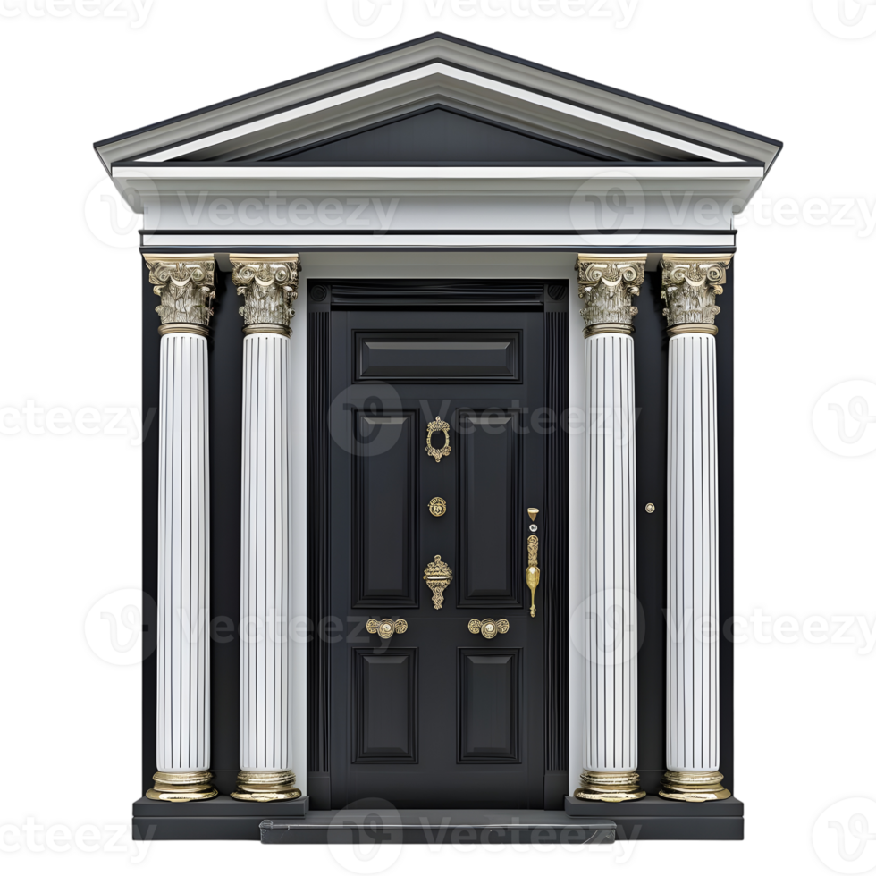 AI generated 3D Rendering of a House Front Door on Transparent Background - Ai Generated png