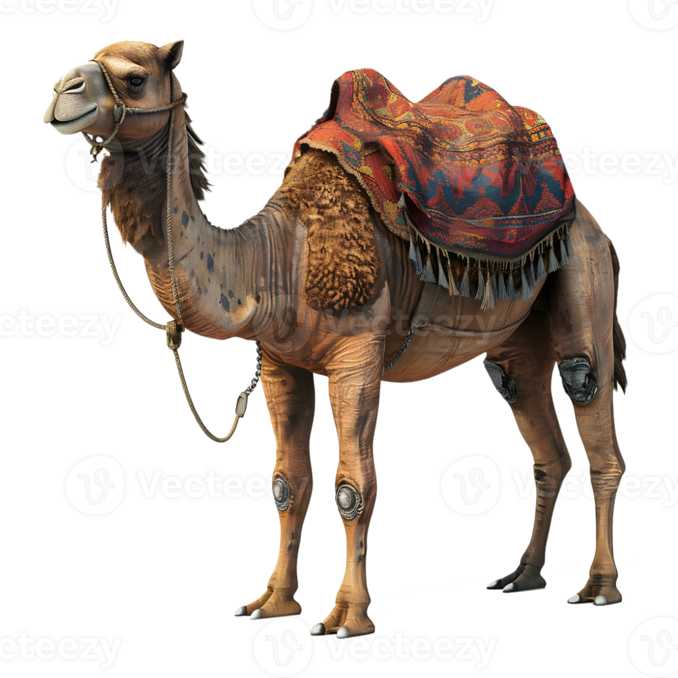 AI generated 3D Rendering of a Arabian Camel on Transparent Background - Ai Generated png