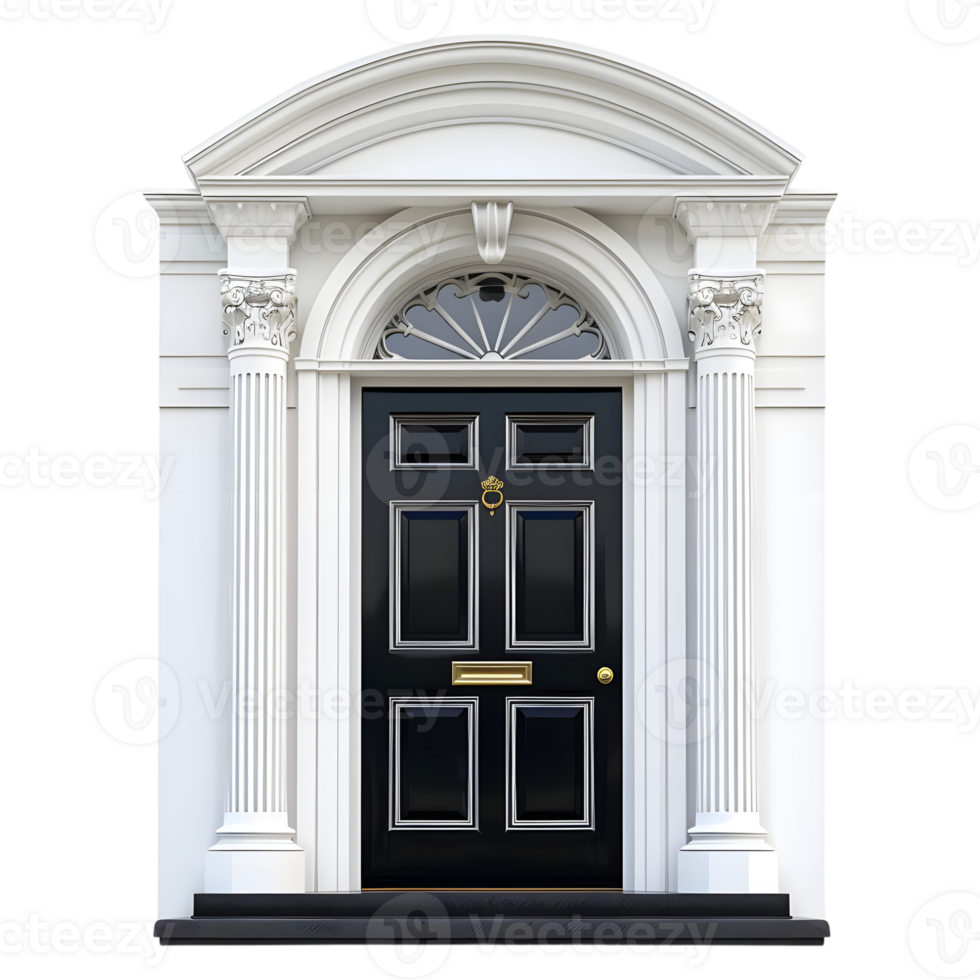 AI generated 3D Rendering of a House Front Door on Transparent Background - Ai Generated png