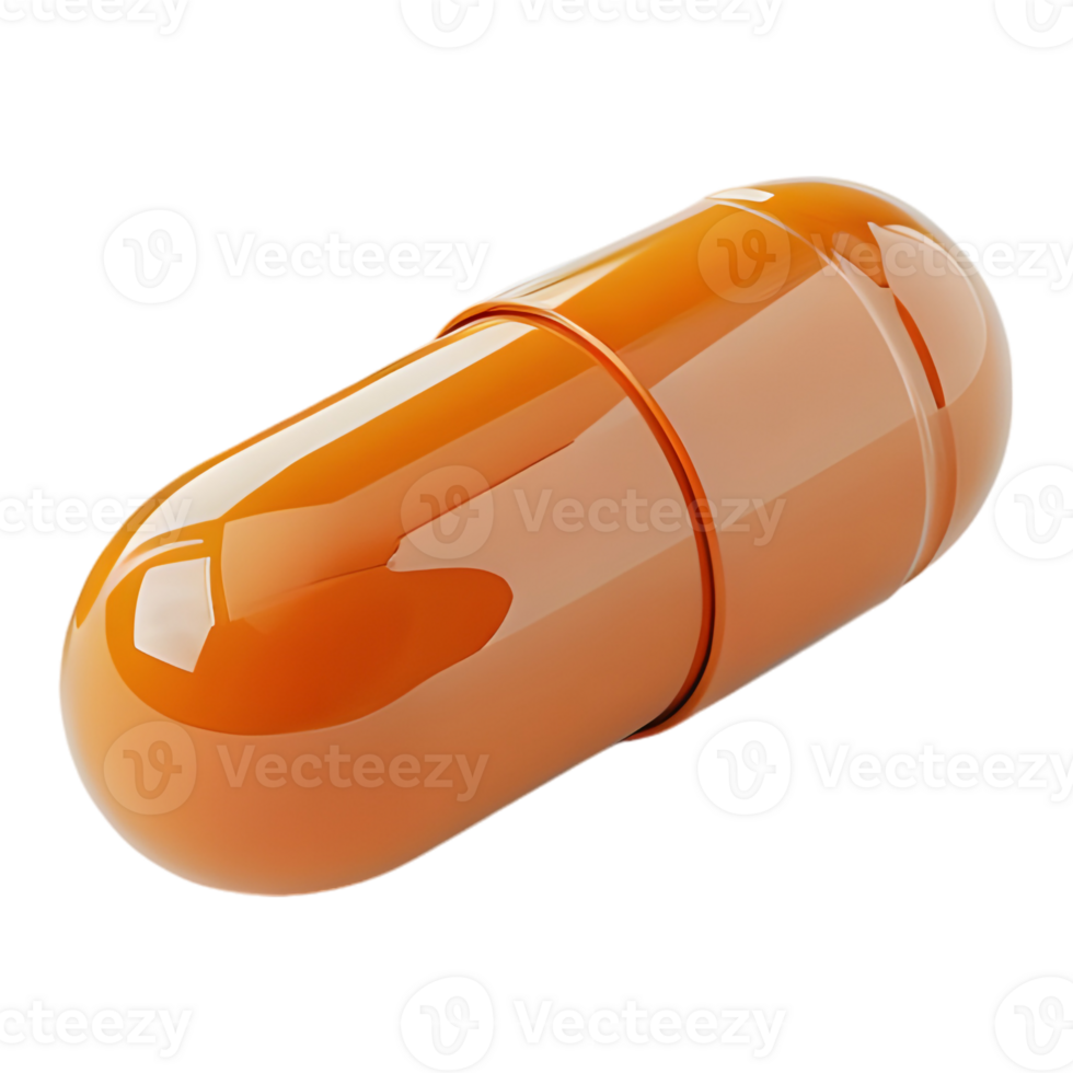 AI generated 3D Rendering of a Medicine Capsule or Pill on Transparent Background - Ai Generated png