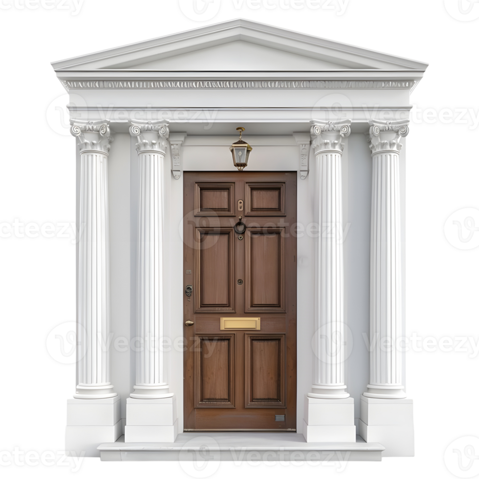 AI generated 3D Rendering of a House Front Door on Transparent Background - Ai Generated png