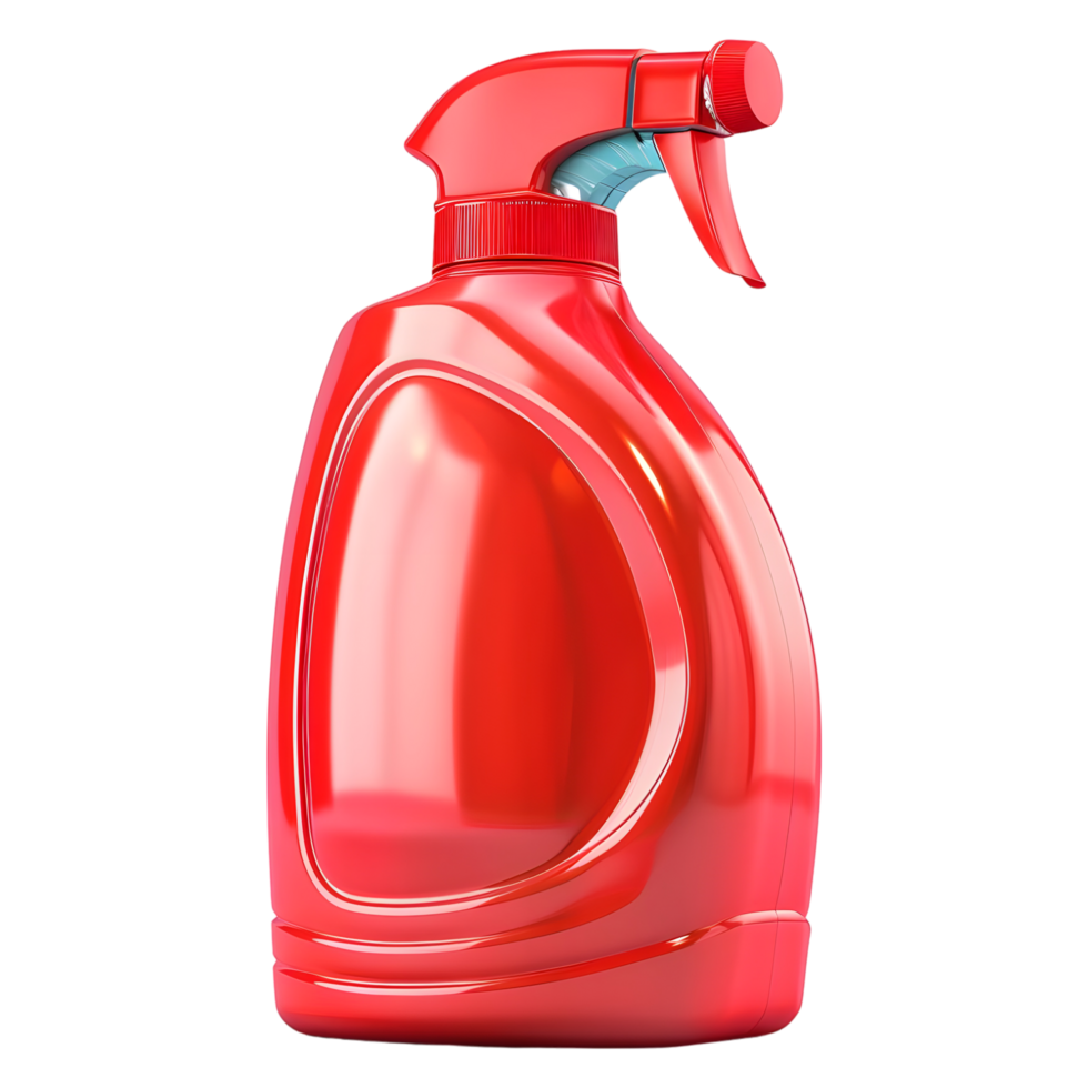 AI generated 3D Rendering of a Cleaning Bottle on Transparent Background - Ai Generated png