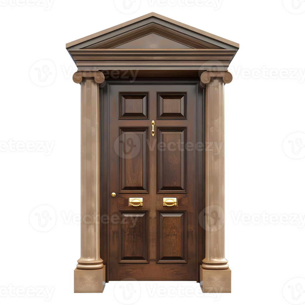 AI generated 3D Rendering of a House Front Door on Transparent Background - Ai Generated png