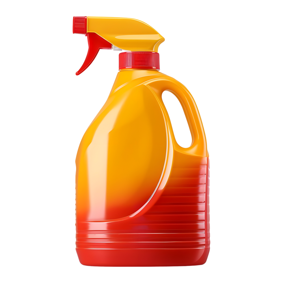 AI generated 3D Rendering of a Cleaning Bottle on Transparent Background - Ai Generated png