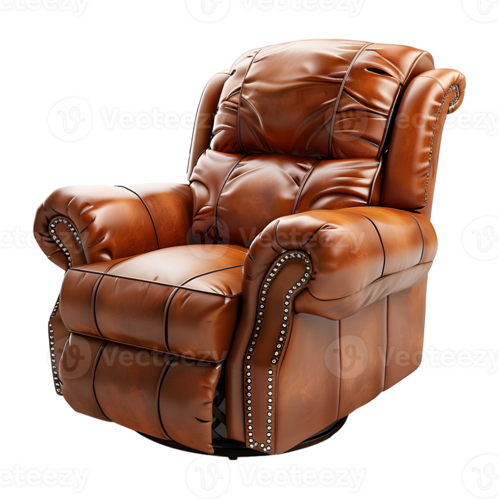 AI generated 3D Rendering of a Soft Recliners Chair on Transparent Background - Ai Generated png