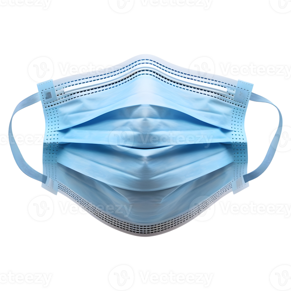 AI generated 3D Rendering of a Surgical Face Mask on Transparent Background - Ai Generated png