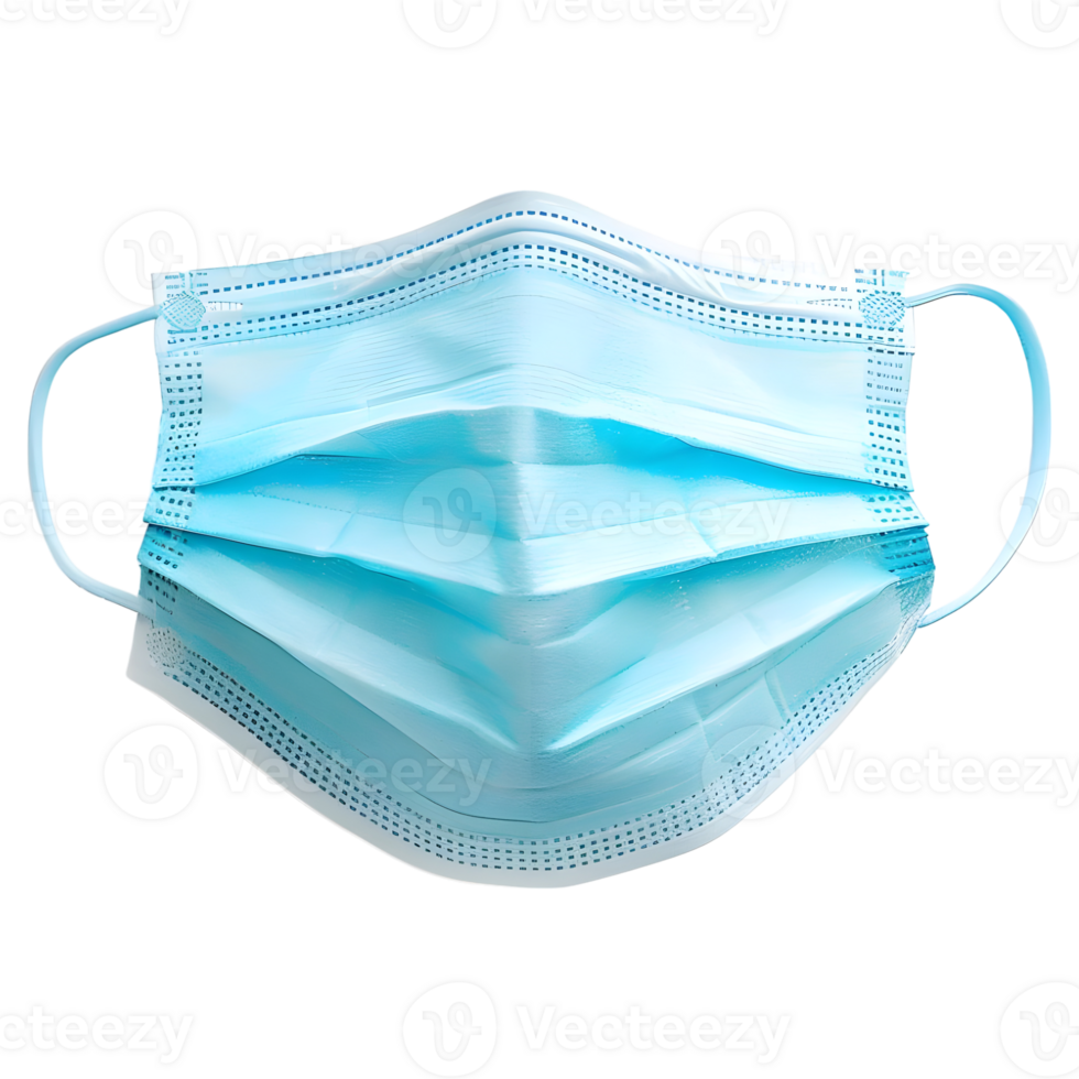 AI generated 3D Rendering of a Surgical Face Mask on Transparent Background - Ai Generated png