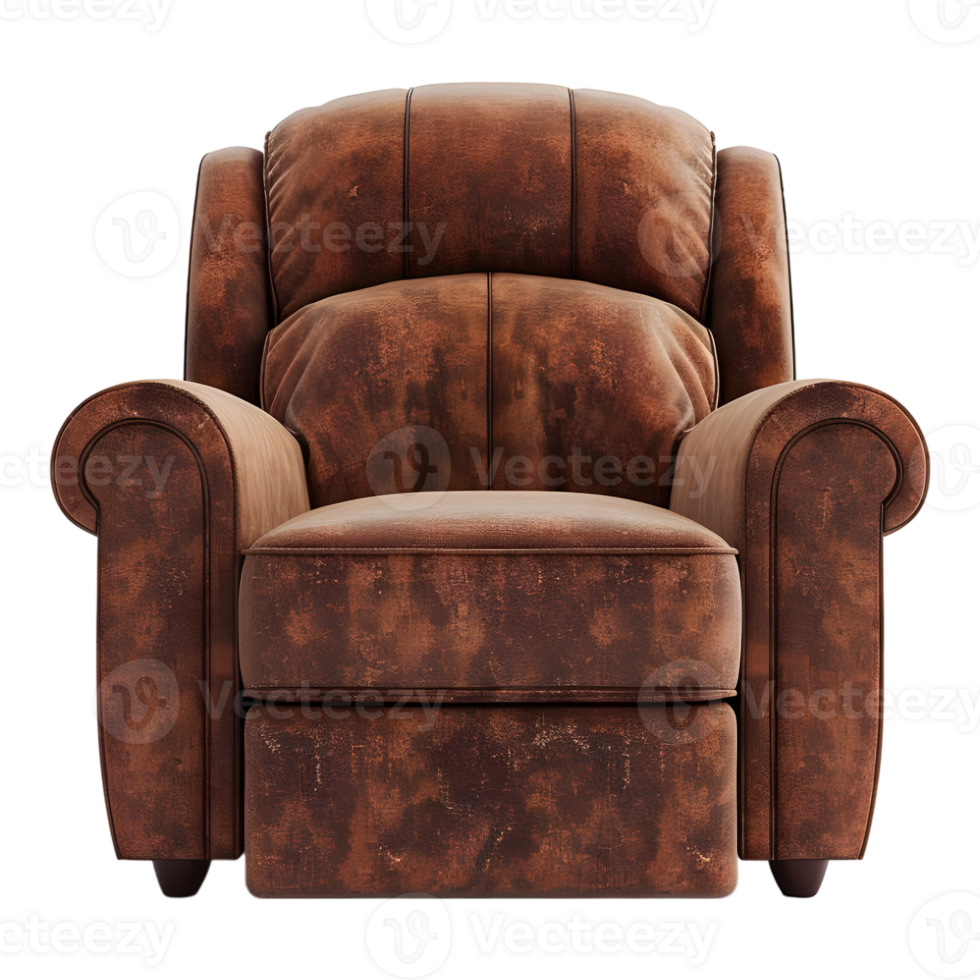 AI generated 3D Rendering of a Soft Recliners Chair on Transparent Background - Ai Generated png