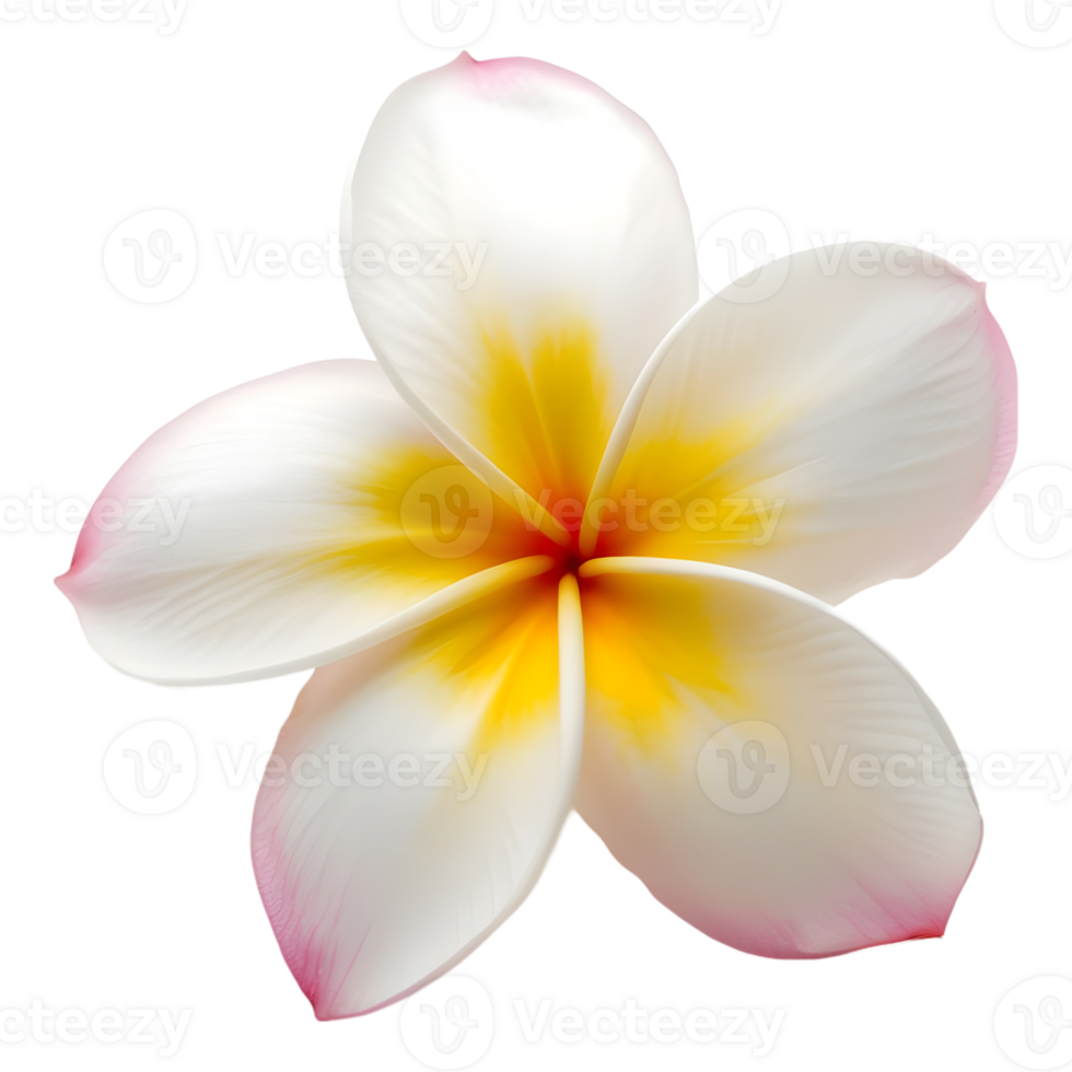 AI generated 3D Rendering of a Frangipani Flower on Transparent Background - Ai Generated png