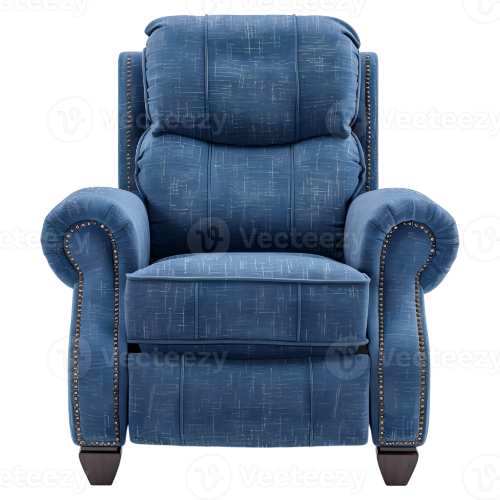 AI generated 3D Rendering of a Soft Recliners Chair on Transparent Background - Ai Generated png