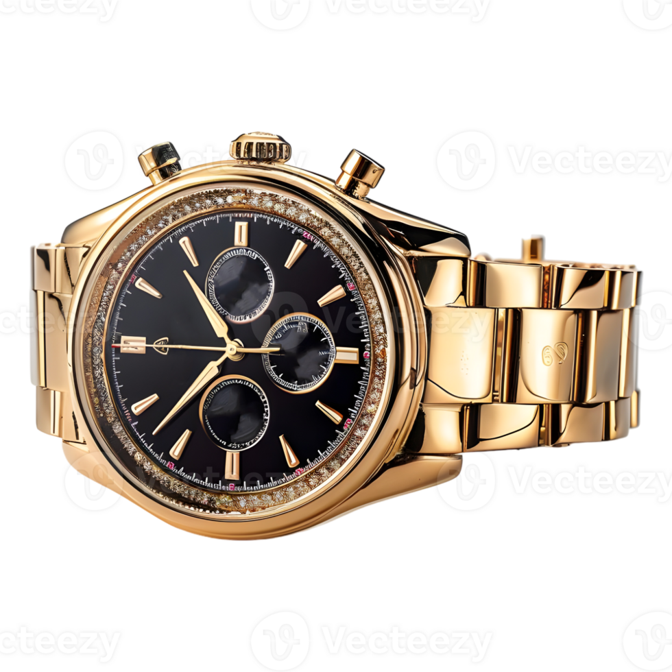 AI generated 3D Rendering of a Luxury Wrist Watch on Transparent Background - Ai Generated png