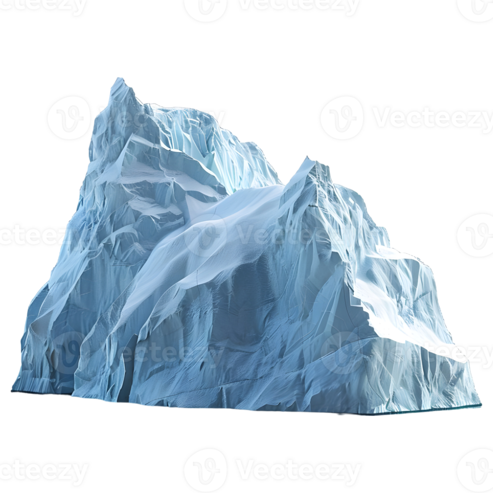 AI generated 3D Rendering of a Giant Ice Burg on Transparent Background - Ai Generated png