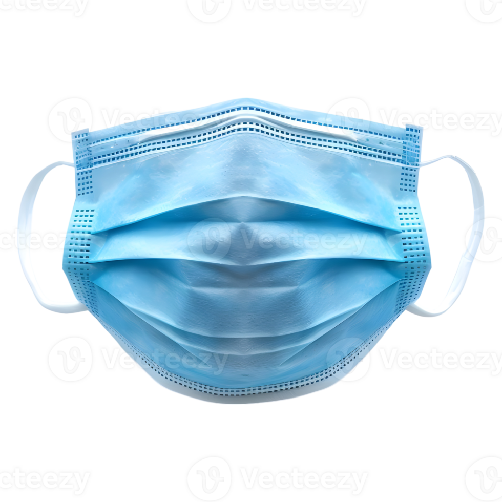 AI generated 3D Rendering of a Surgical Face Mask on Transparent Background - Ai Generated png