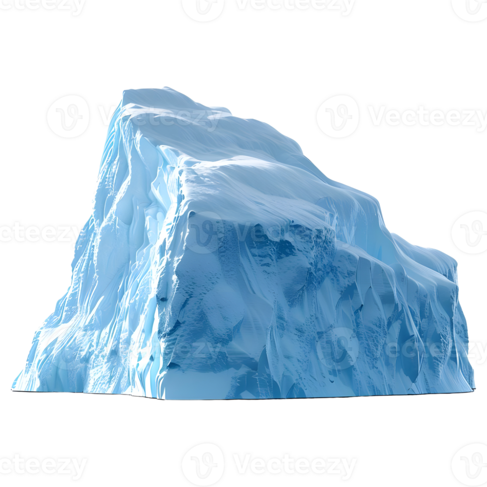 AI generated 3D Rendering of a Giant Ice Burg on Transparent Background - Ai Generated png