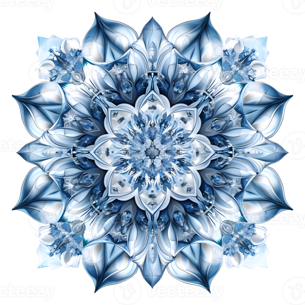 AI generated 3D Rendering of a Indian Mandala Art Element on Transparent Background - Ai Generated png