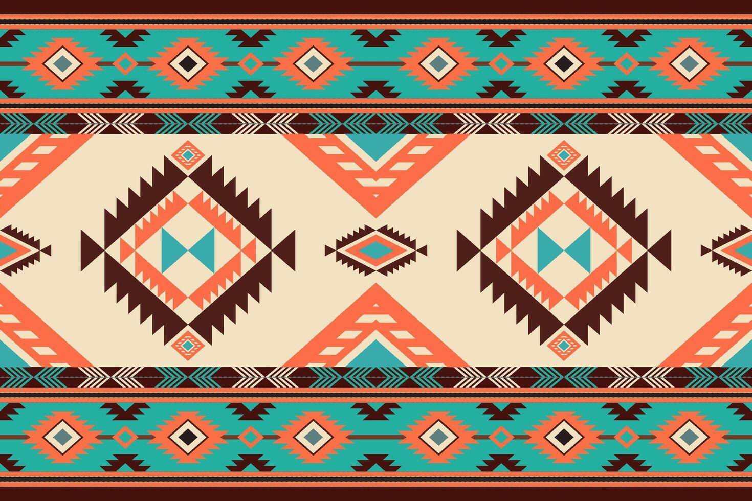 Navajo tribal vector seamless pattern. Native American ornament. Ethnic South Western decor style. Boho geometric ornament. Vector seamless pattern. Mexican blanket, rug. Woven carpet illustration.