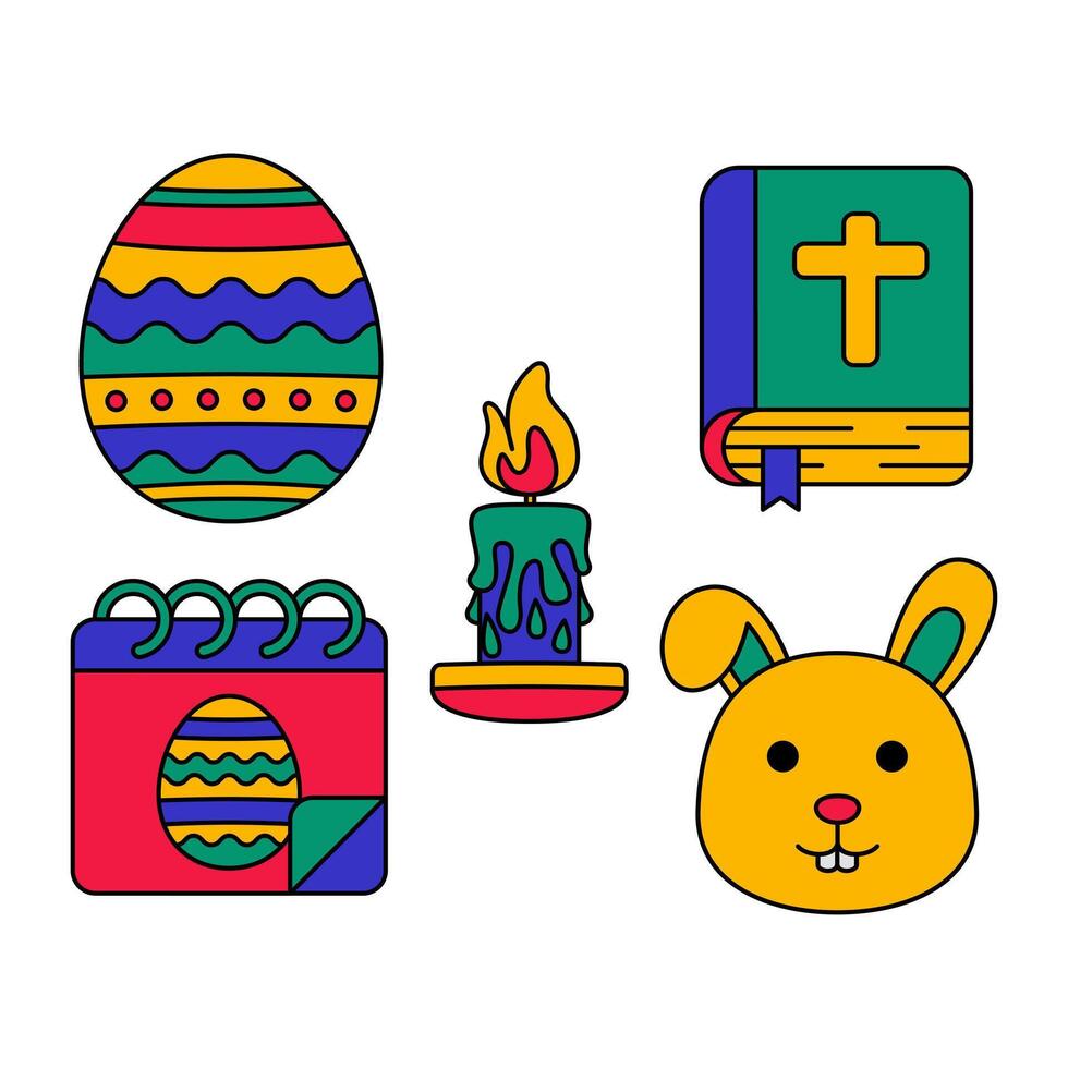 Pascua de Resurrección día elemento vector ilustración