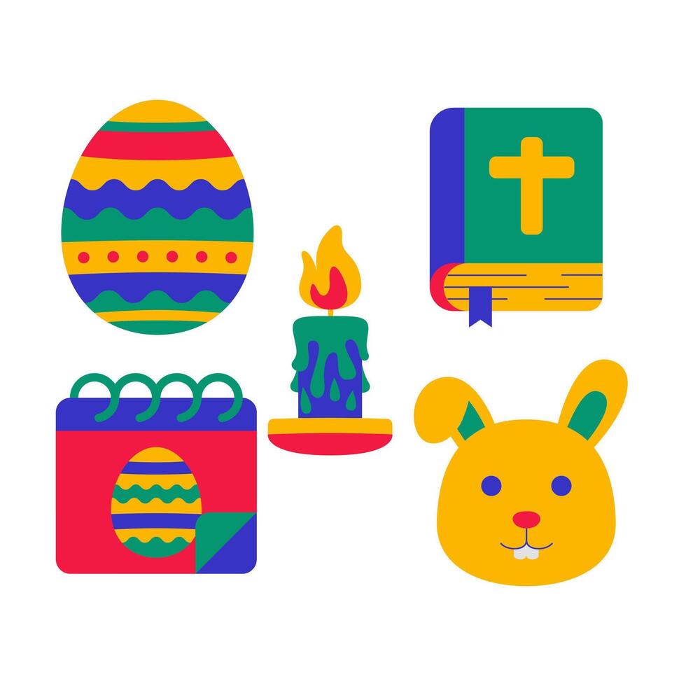 Pascua de Resurrección día elemento vector ilustración