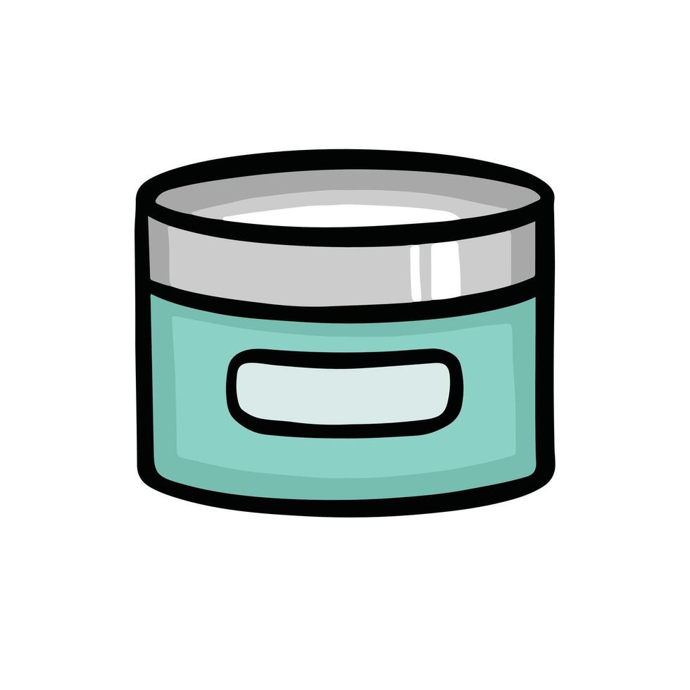 bottle jar for cream, personal hygiene illustration, vector