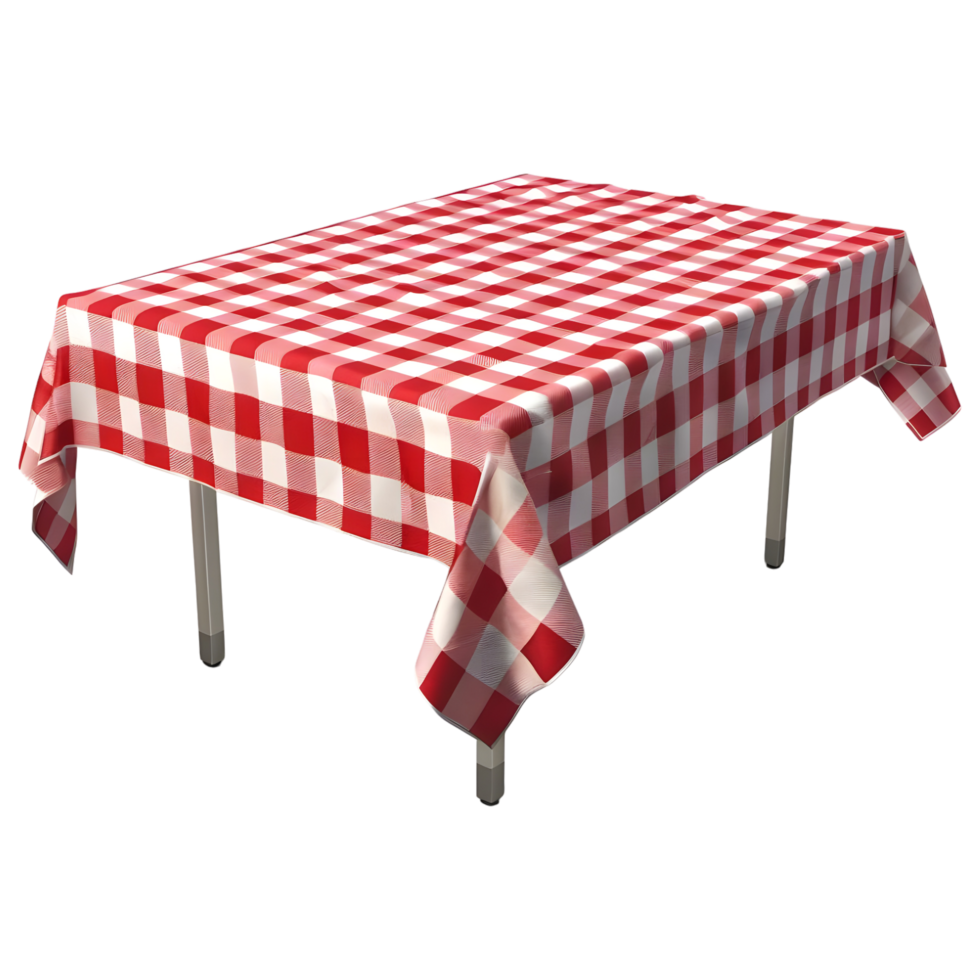 AI generated 3D Rendering of a Table With Cloth on it on Transparent Background - Ai Generated png