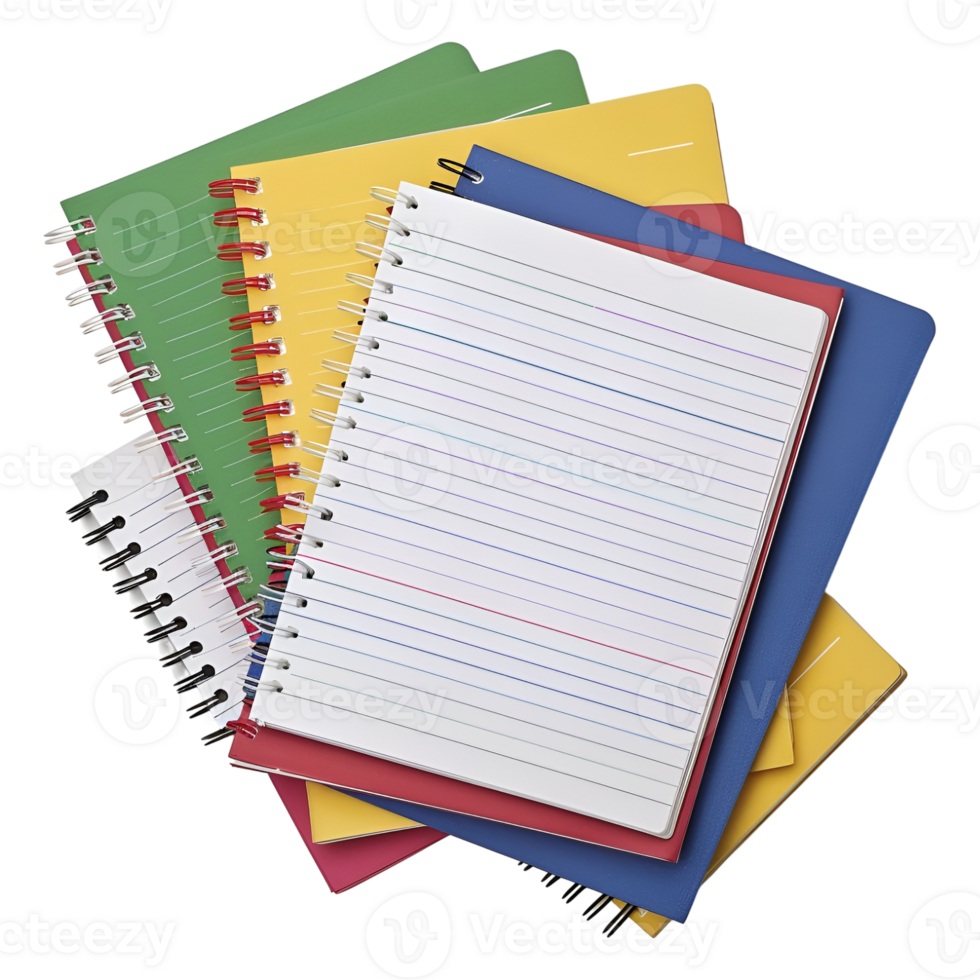 AI generated 3D Rendering of a School or College Note Books on Transparent Background - Ai Generated png