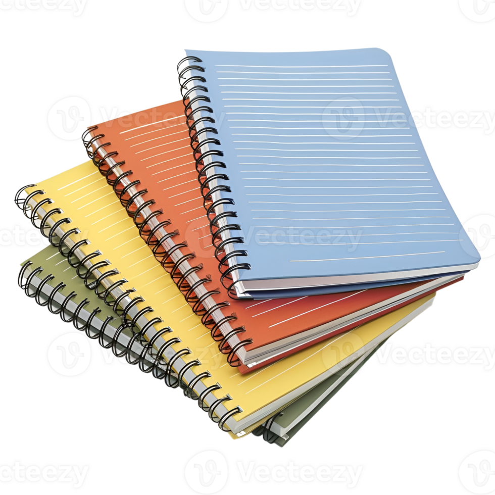 AI generated 3D Rendering of a School or College Note Books on Transparent Background - Ai Generated png