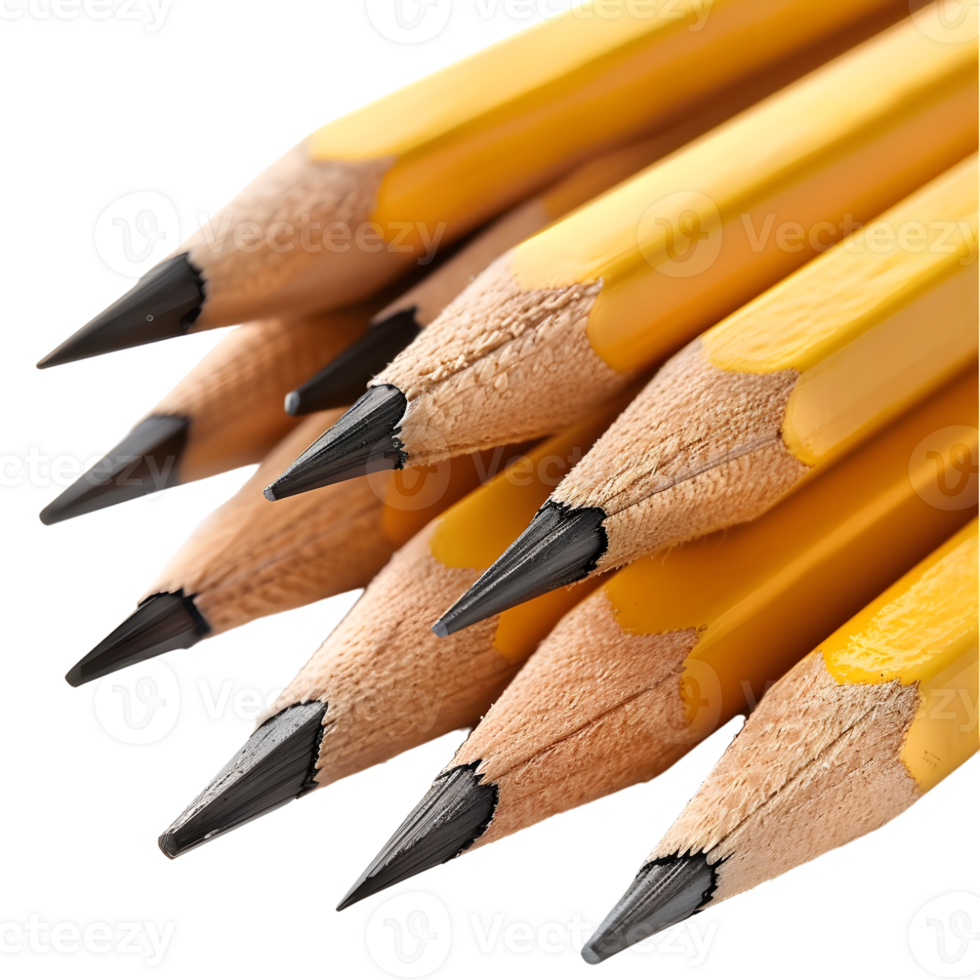 AI generated 3D Rendering of a School Pencils Stack on Transparent Background - Ai Generated png