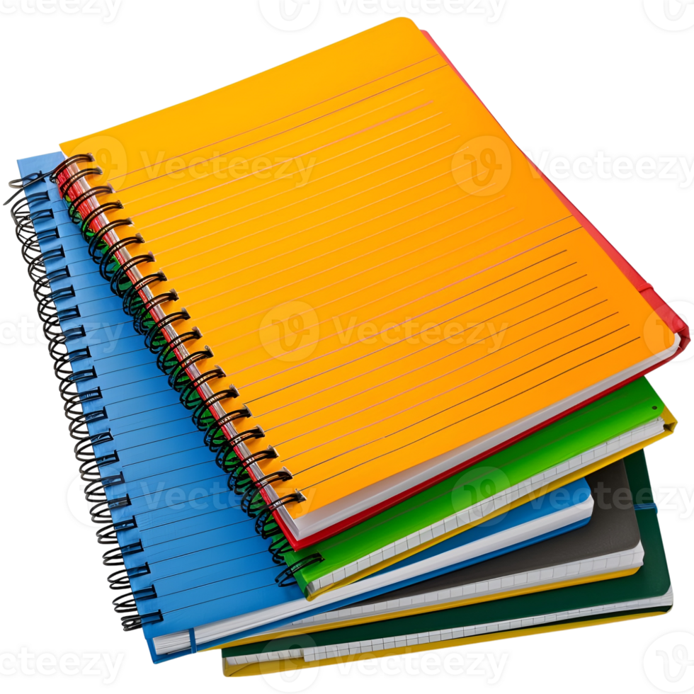 AI generated 3D Rendering of a School or College Note Books on Transparent Background - Ai Generated png