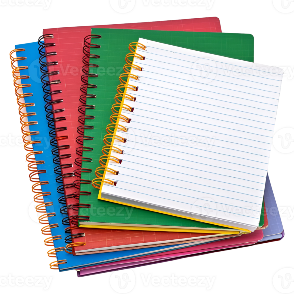 AI generated 3D Rendering of a School or College Note Books on Transparent Background - Ai Generated png