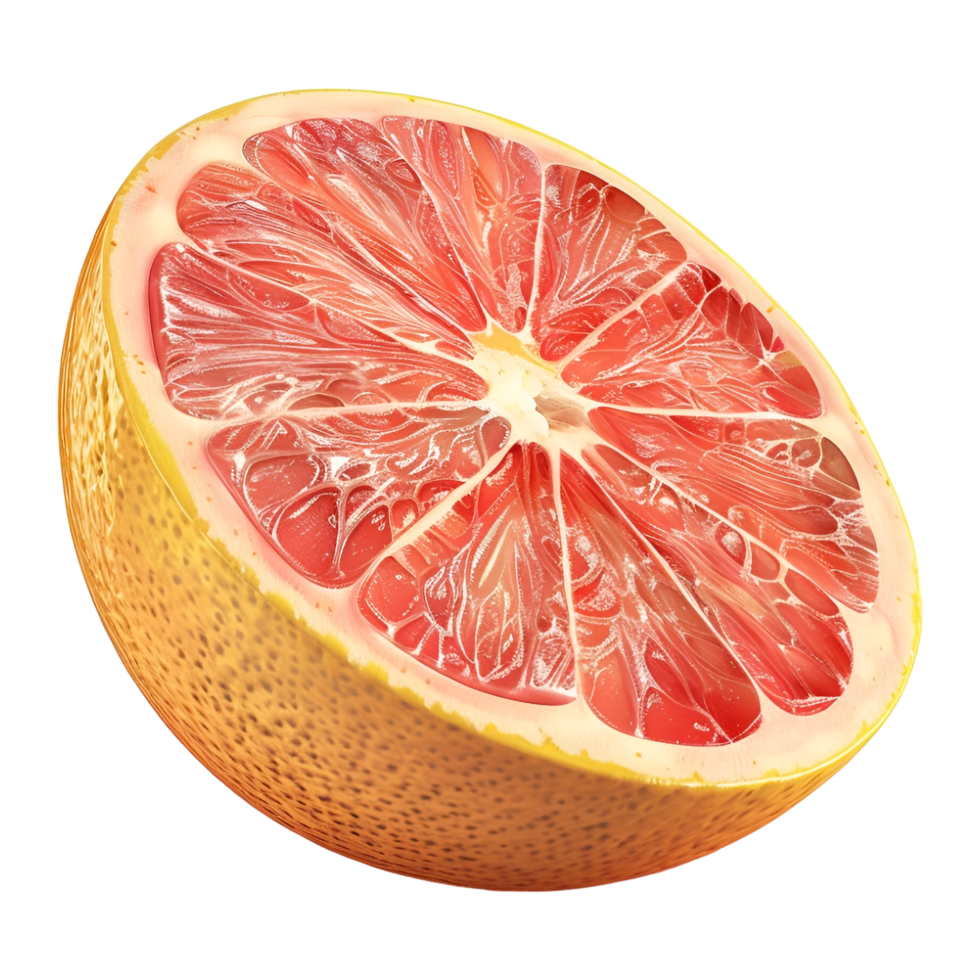 AI generated 3D Rendering of a Grapefruit on Transparent Background - Ai Generated png