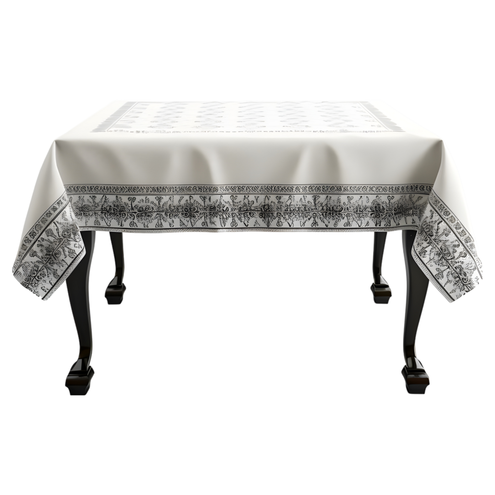 AI generated 3D Rendering of a Table With Cloth on it on Transparent Background - Ai Generated png