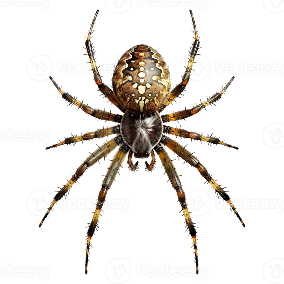 AI generated 3D Rendering of a Black Spider on Transparent Background - Ai Generated png
