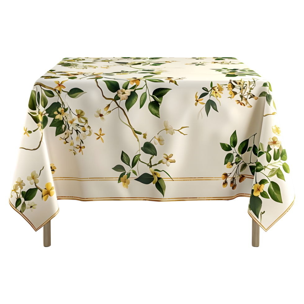 AI generated 3D Rendering of a Table With Cloth on it on Transparent Background - Ai Generated png