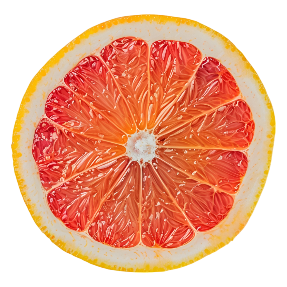 AI generated 3D Rendering of a Grapefruit on Transparent Background - Ai Generated png