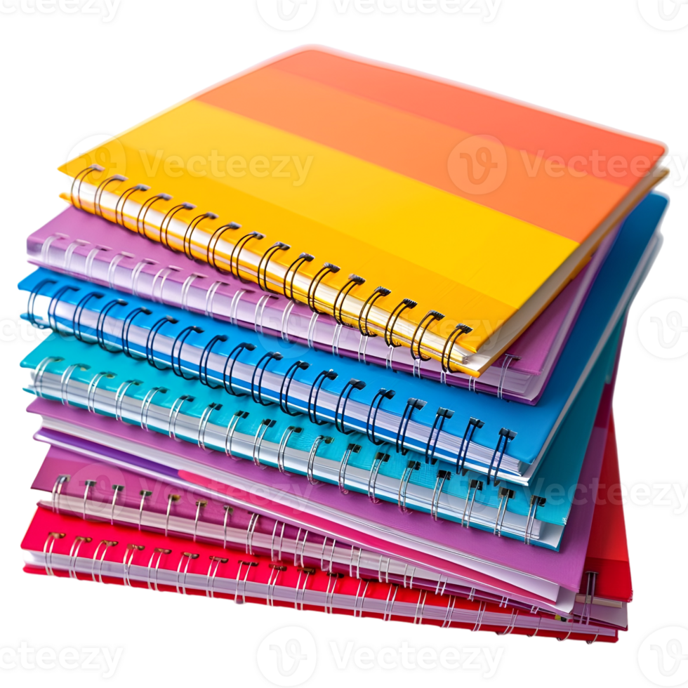 AI generated 3D Rendering of a School or College Note Books on Transparent Background - Ai Generated png