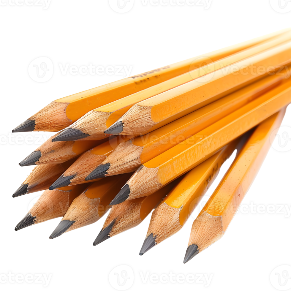 AI generated 3D Rendering of a School Pencils Stack on Transparent Background - Ai Generated png