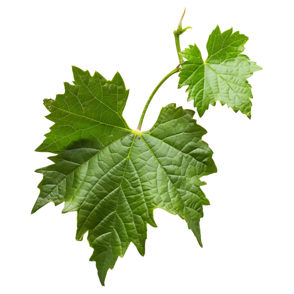 AI generated 3D Rendering of a Muscadine Leaves on Transparent Background - Ai Generated png