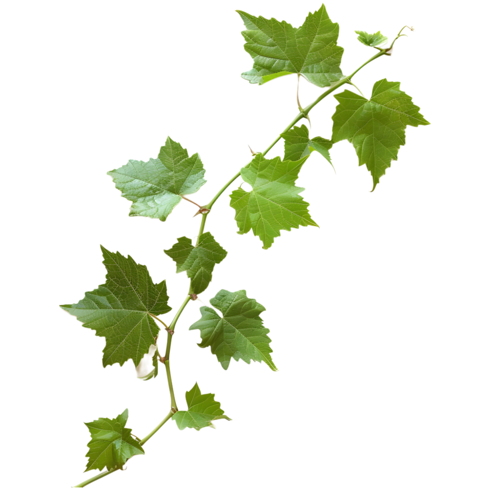 AI generated 3D Rendering of a Muscadine Leaves on Transparent Background - Ai Generated png